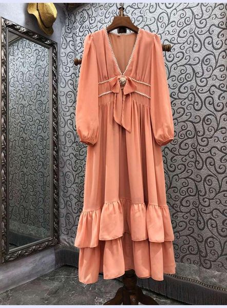 casual dresses v-neck long dress 2021 autumn fashion party vestidos women beading bow ruffle floral deco lantern sleeve maxi, Black;gray
casual dresses v-neck long dress 2021 autumn fashion party vestidos women beading bow ruffle floral deco lantern sleeve maxi, Black;gray
