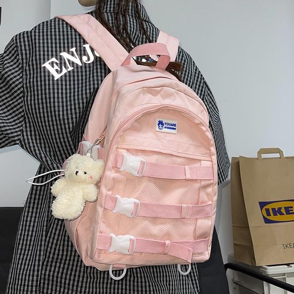 backpack campus girls high capacity school junior schoolbag travel student