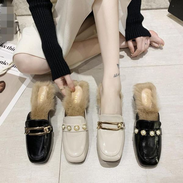 fur shoes med slippers casual cover toe mules for women 2021 loafers slides square heel pantofle plush luxury block rome, Black
fur shoes med slippers casual cover toe mules for women 2021 loafers slides square heel pantofle plush luxury block rome, Black