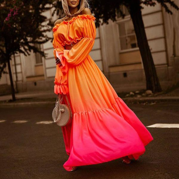 ethnic clothing summer 2021 europe america women's fashion gradient high waist one shoulder long sleeve orange casual vacation, Red
ethnic clothing summer 2021 europe america women's fashion gradient high waist one shoulder long sleeve orange casual vacation, Red