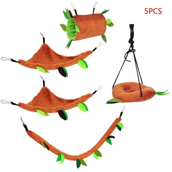 other bird supplies plush small pet toy hanging forest leaf swing hammock ropeway hamster cage decor t3le