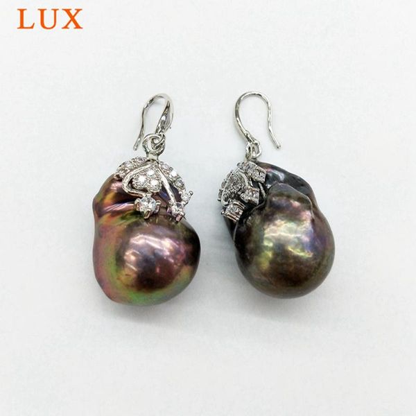 mm black baroque pearl earrings flameball silver dangle special gift & chandelier
mm black baroque pearl earrings flameball silver dangle special gift & chandelier