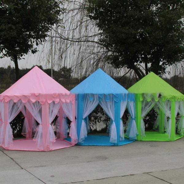 kids princess tent portable hexagon play playhouse baby teepee for home garden courtyard, blue/pink/green tents and shelters
kids princess tent portable hexagon play playhouse baby teepee for home garden courtyard, blue/pink/green tents and shelters