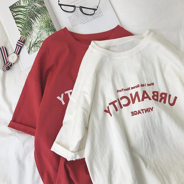 red short sleeve loose womens letter print black white aesthetic fashion summer girl
red short sleeve loose womens letter print black white aesthetic fashion summer girl