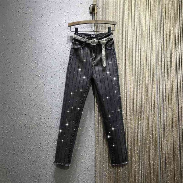 summer autumn vintage jeans women's stripe diamond rhinestones skinny denim pants girls streetwear pencil a3538 210519, Blue
summer autumn vintage jeans women's stripe diamond rhinestones skinny denim pants girls streetwear pencil a3538 210519, Blue