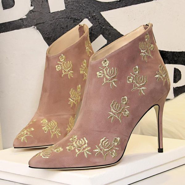 boots flower embroidery ankle for women 10cm stiletto high heels shoes pointy toe booties spring autumn party, Black
boots flower embroidery ankle for women 10cm stiletto high heels shoes pointy toe booties spring autumn party, Black