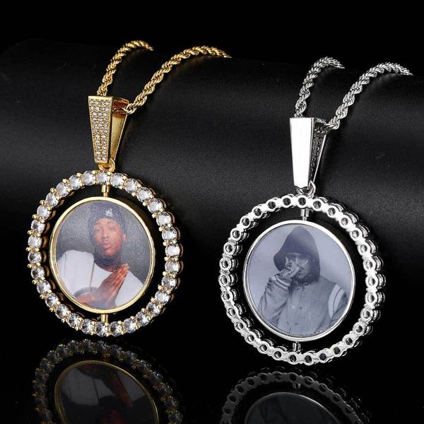 pendant necklaces hip hop memory po rotating double-sided pendant micro zircon diy creative full diamond frame necklace, Silver
pendant necklaces hip hop memory po rotating double-sided pendant micro zircon diy creative full diamond frame necklace, Silver