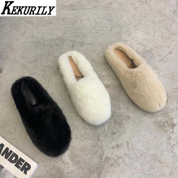 fur slippers women round toe mules furry slides comfortable flats shoes laides shallow sandal casual loafers zapatos de mujer, Black
fur slippers women round toe mules furry slides comfortable flats shoes laides shallow sandal casual loafers zapatos de mujer, Black