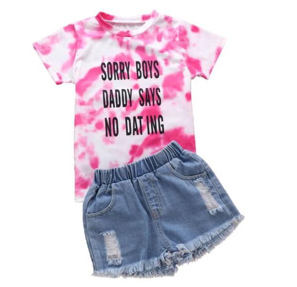 children's clothes kids summer 2pcs baby short sleeve denim shorts camouflage print hole decoration elastic waist clothing sets, White
children's clothes kids summer 2pcs baby short sleeve denim shorts camouflage print hole decoration elastic waist clothing sets, White