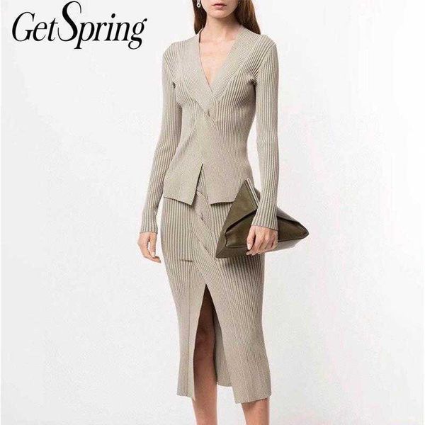 getspring women sweater v-neck irregular knitting black gray vintage fashion 210601, White;black
getspring women sweater v-neck irregular knitting black gray vintage fashion 210601, White;black