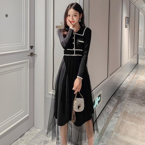 casual dresses women korean dress fashion one piece autumn spring 2021 office lady french style knitting long sleeve patchwork solid, Black;gray
casual dresses women korean dress fashion one piece autumn spring 2021 office lady french style knitting long sleeve patchwork solid, Black;gray