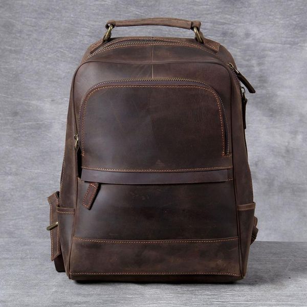 backpack brand men's genuine cowhide leather large capacity lapshoulder bag travel classic vintage crazy horse school
backpack brand men's genuine cowhide leather large capacity lapshoulder bag travel classic vintage crazy horse school