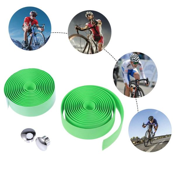 bike handlebars &components 1pair handlebar tape wrap road lightest bar ribbon cork with end plugs and self-adhesive strips(green)
bike handlebars &components 1pair handlebar tape wrap road lightest bar ribbon cork with end plugs and self-adhesive strips(green)