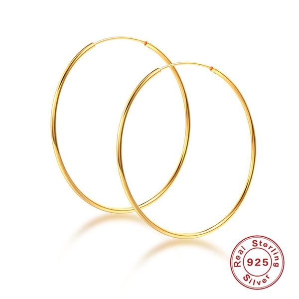 hoop & huggie s925 sterling silver fashion simple all-match glossy women's earrings big circle bone pendant ear pierced, Golden;silver
hoop & huggie s925 sterling silver fashion simple all-match glossy women's earrings big circle bone pendant ear pierced, Golden;silver