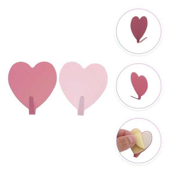 hooks & rails 10pcs heart-shaped non-punching wall-mounted (rosy,) 
hooks & rails 10pcs heart-shaped non-punching wall-mounted (rosy,)