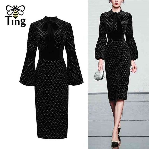 designer runway lantern sleeve black velvet party dinner dresses slim luxury glitter plaid casual dress elbise 210513, Black;gray
designer runway lantern sleeve black velvet party dinner dresses slim luxury glitter plaid casual dress elbise 210513, Black;gray