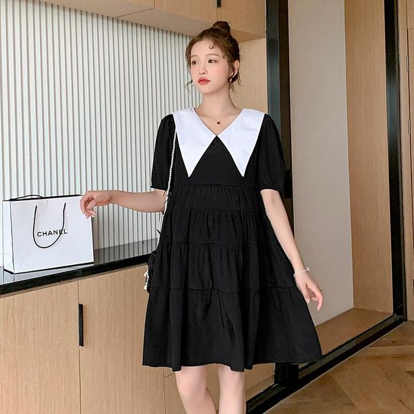 maternity dresses korean style plus size pregnant women shirts white turn-down collar patchwork black chiffon blouses loose mini dress
maternity dresses korean style plus size pregnant women shirts white turn-down collar patchwork black chiffon blouses loose mini dress