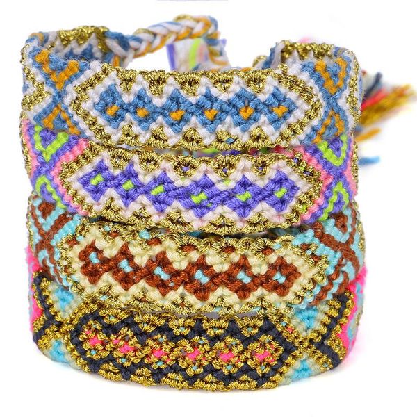 charm bracelets friendship bracelet hand-woven colorful cotton thread nepal gold strap women, Golden;silver
charm bracelets friendship bracelet hand-woven colorful cotton thread nepal gold strap women, Golden;silver