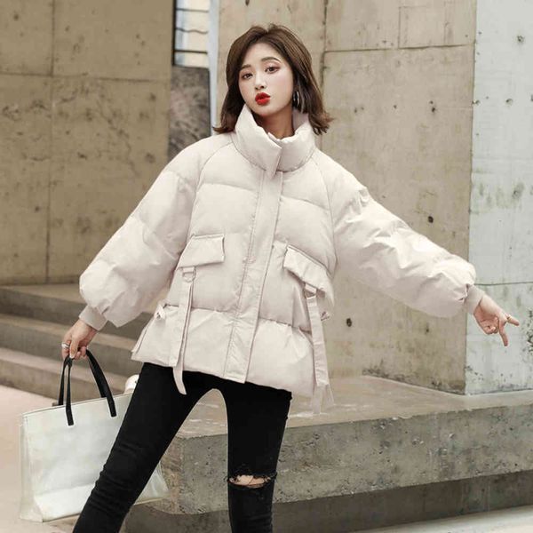 down cotton padded jacket women's short thickened bread, Black
down cotton padded jacket women's short thickened bread, Black