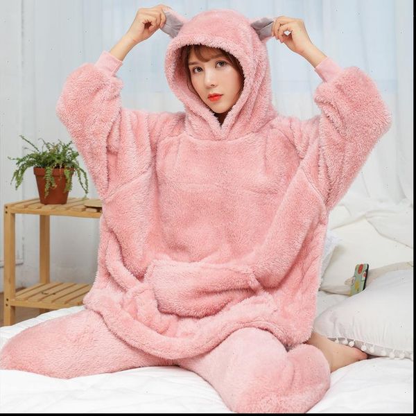 2 pcs winter pajamas sets women sleepwear long sleeves warm pajama soft sleep suits pyjamas cute animal female homewear, Black;red
2 pcs winter pajamas sets women sleepwear long sleeves warm pajama soft sleep suits pyjamas cute animal female homewear, Black;red
