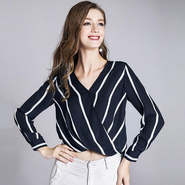 women's blouses & shirts mulberry silk shirt women black and white stripes blouse summer wear v-neck loose fashion irregular 181021
women's blouses & shirts mulberry silk shirt women black and white stripes blouse summer wear v-neck loose fashion irregular 181021