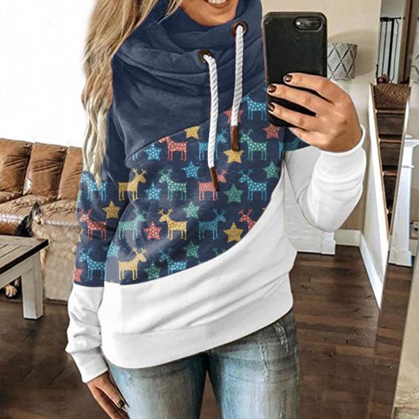 women's hoodies & sweatshirts christmas elk print hooded sweatshirt womens fashion splicing long sleeves casual pullover sudaderas de, Black
women's hoodies & sweatshirts christmas elk print hooded sweatshirt womens fashion splicing long sleeves casual pullover sudaderas de, Black