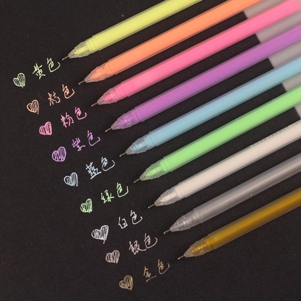 gel pens 9pcs/lot 0.5mm white ink color po pen stationery office learning cute scrapbooking gift for kids
gel pens 9pcs/lot 0.5mm white ink color po pen stationery office learning cute scrapbooking gift for kids