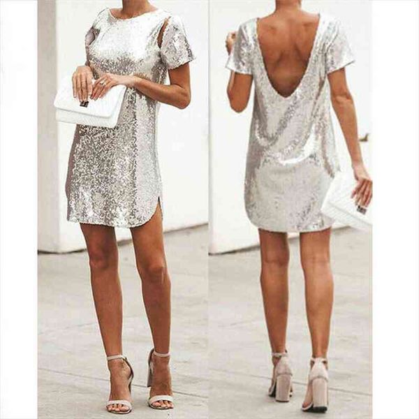 fashion backless sequin glitter women dress club party cocktail prom short mini, Black;gray
fashion backless sequin glitter women dress club party cocktail prom short mini, Black;gray