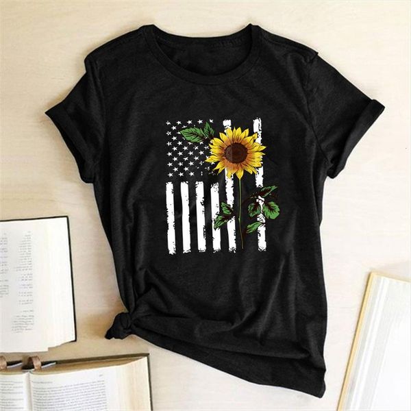 sunflower american national flag women t shirts printed summer graphic tees aesthetic for teens casual ropa mujer, White
sunflower american national flag women t shirts printed summer graphic tees aesthetic for teens casual ropa mujer, White
