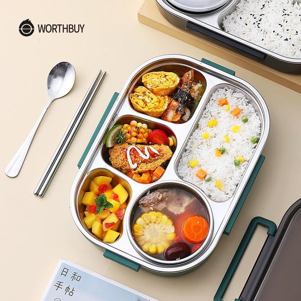 dinnerware sets worthbuy 5 grid lunch box 18/8 stainless steel tableware bowl leak-proof bento for kid school office container kitchen
dinnerware sets worthbuy 5 grid lunch box 18/8 stainless steel tableware bowl leak-proof bento for kid school office container kitchen