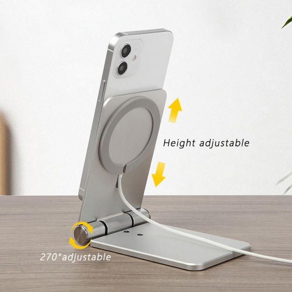 cell phone mounts & holders 1pc magnetic charger stand holder adjustable foldable aluminum wireless charging cradle for mini desktop
cell phone mounts & holders 1pc magnetic charger stand holder adjustable foldable aluminum wireless charging cradle for mini desktop