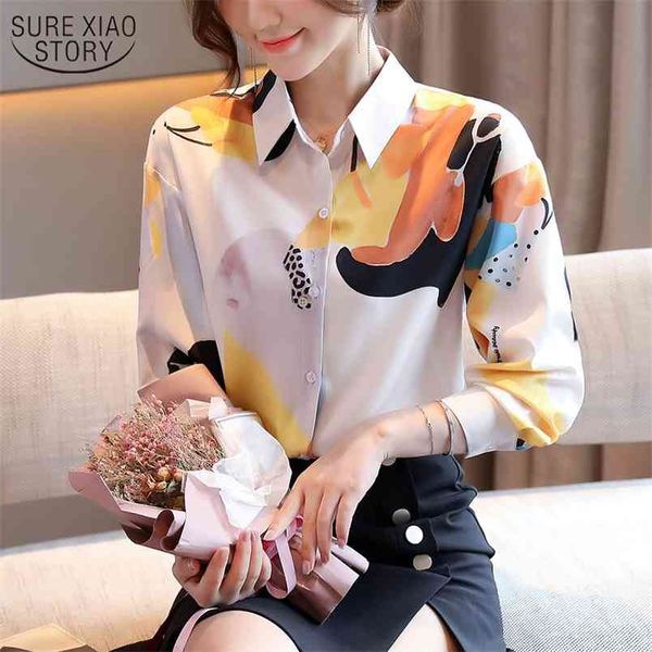 spring women's office loose long-sleeve shirt plus size cardigan flower print women chiffon blouse 11128 210421, White
spring women's office loose long-sleeve shirt plus size cardigan flower print women chiffon blouse 11128 210421, White