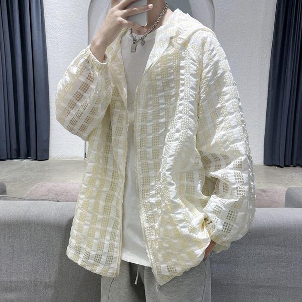 men's jackets plaid casual jacket men korean fashion hoodies loose sports thin sunscreen skin clothes m-2xl, Black;brown
men's jackets plaid casual jacket men korean fashion hoodies loose sports thin sunscreen skin clothes m-2xl, Black;brown