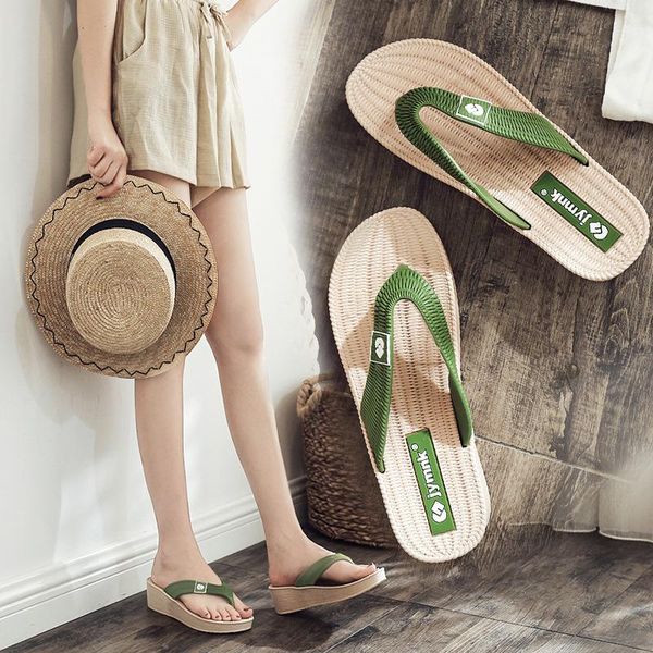 sandals summer high school with flip flops women's thick-soled non-slip outdoor wear wedge and slippers, Black
sandals summer high school with flip flops women's thick-soled non-slip outdoor wear wedge and slippers, Black