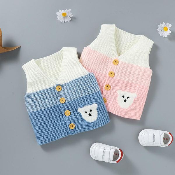 baby sweater knit born girl boy cardigan stripe sleeveless toddler infant clothing one piece overall outerwear cute bear pullover, Blue
baby sweater knit born girl boy cardigan stripe sleeveless toddler infant clothing one piece overall outerwear cute bear pullover, Blue