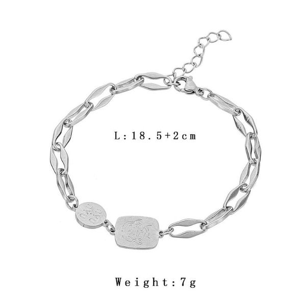 link, chain women bracelet stainless steel retro style cartoon shape jewelry, Black
link, chain women bracelet stainless steel retro style cartoon shape jewelry, Black