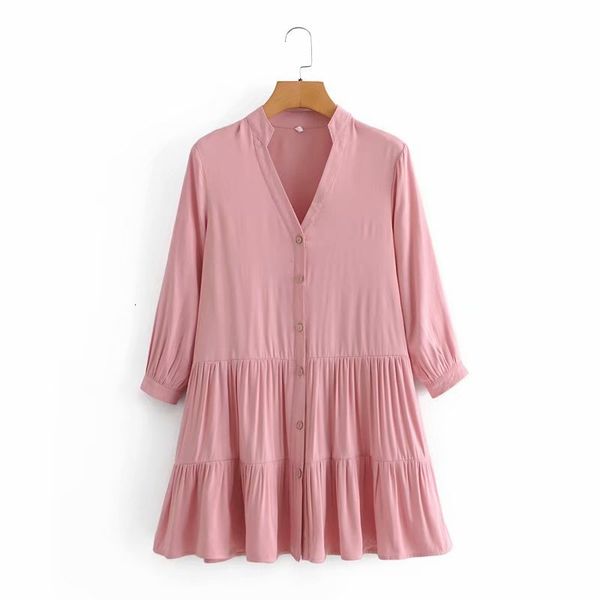 casual dresses woman pink v neck cascading ruffles cotton short 2021 spring fashion ladies loose es female sweet o6uf, Black;gray
casual dresses woman pink v neck cascading ruffles cotton short 2021 spring fashion ladies loose es female sweet o6uf, Black;gray
