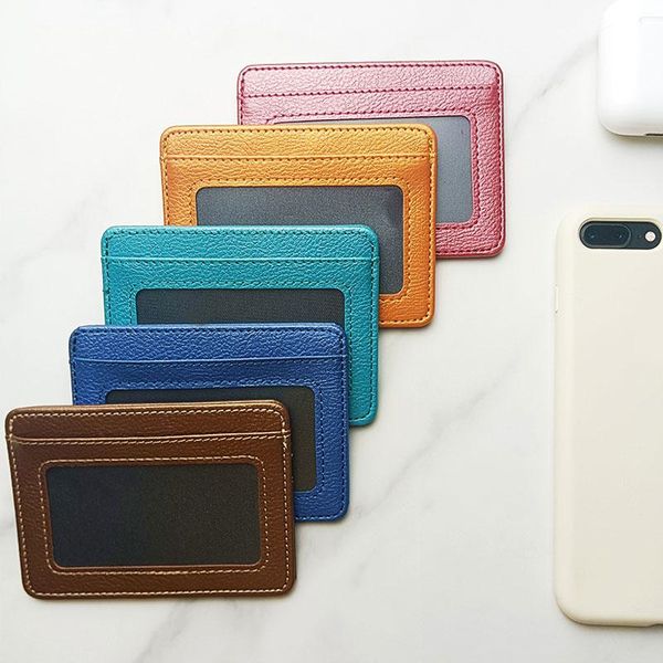 card holders id scratch-resistant transparent window pu holder women men lether business thin, Brown;gray
card holders id scratch-resistant transparent window pu holder women men lether business thin, Brown;gray