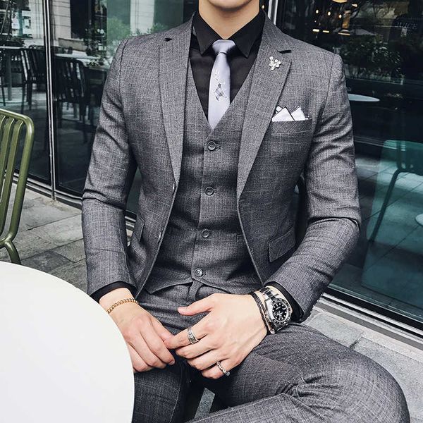 men's suits & blazers formal wearl wedding suit jackets+vest+pants men smart casual slim blazer 3 pieces u6xa, White;black
men's suits & blazers formal wearl wedding suit jackets+vest+pants men smart casual slim blazer 3 pieces u6xa, White;black
