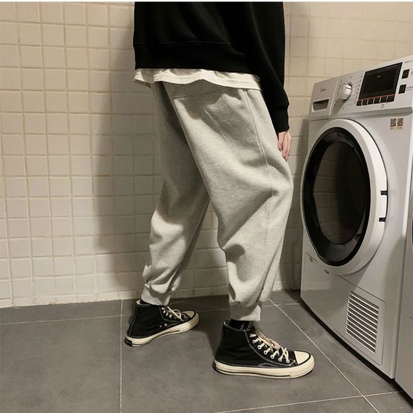 men sweatpants bundle solid elastic waist simple korean style loose big size 2xl students streetwear all-match simple harem pant, Black
men sweatpants bundle solid elastic waist simple korean style loose big size 2xl students streetwear all-match simple harem pant, Black