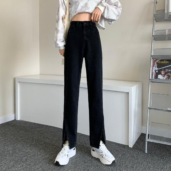 #7812 black jeans woman show thin straight femme spring high waist casual loose wide leg pants women's, Blue
#7812 black jeans woman show thin straight femme spring high waist casual loose wide leg pants women's, Blue