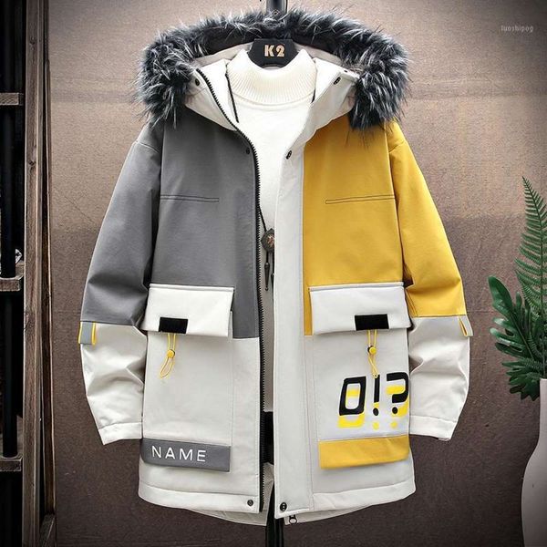 down & parkas winter men's parka thickened cotton padded hooded jacket with fur collar overcomes warm streetwear coat windbreaker1 q65g, Black
down & parkas winter men's parka thickened cotton padded hooded jacket with fur collar overcomes warm streetwear coat windbreaker1 q65g, Black