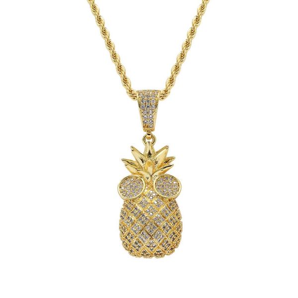 pendant necklaces hip hop jewelry iced out chain brass micro pave with 5a cz diamond hip-hop pineapple necklace, Silver
pendant necklaces hip hop jewelry iced out chain brass micro pave with 5a cz diamond hip-hop pineapple necklace, Silver