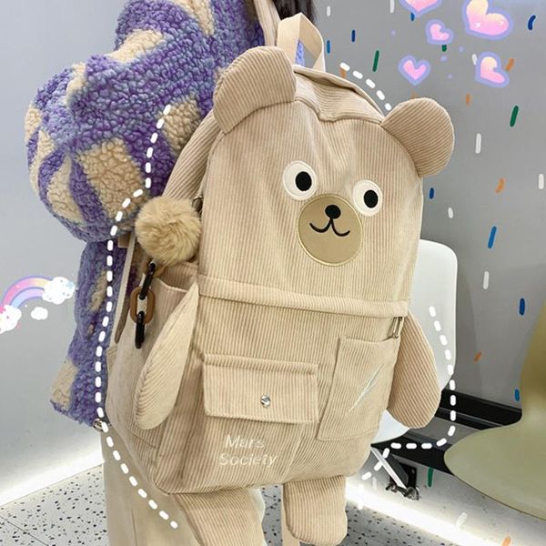 backpack joypessie fashion women corduroy bear design travel bagpack female mochila for teenager girl school bag black rucksack
backpack joypessie fashion women corduroy bear design travel bagpack female mochila for teenager girl school bag black rucksack