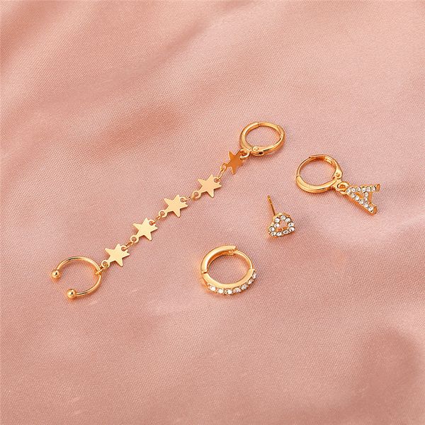 star heart letter a diamond earring charm women retro alloy tassel ear buckle european hollow out party gift punk earrings cuff jewelry sets, Golden
star heart letter a diamond earring charm women retro alloy tassel ear buckle european hollow out party gift punk earrings cuff jewelry sets, Golden
