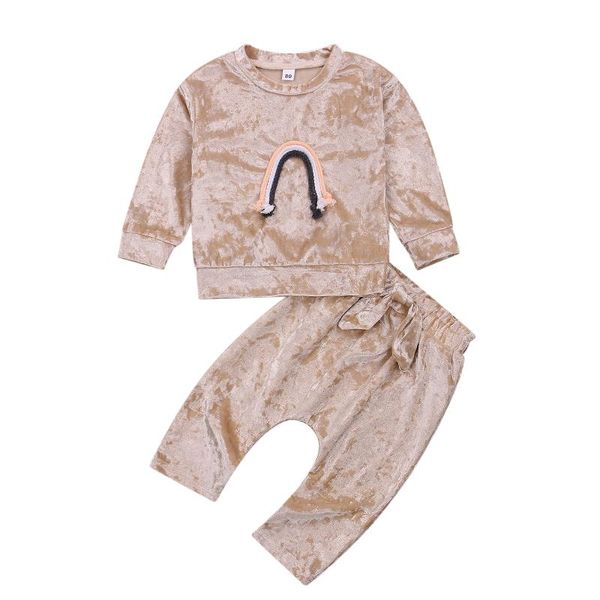 clothing sets children's two piece set, kid's velvet crew neck long sleeve pullover elastic band pants for infants, White
clothing sets children's two piece set, kid's velvet crew neck long sleeve pullover elastic band pants for infants, White