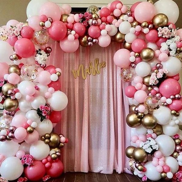 162pcs pink chrome gold white balloons arch garland wedding birthday party baby shower background decorations kids ball toys decoration
162pcs pink chrome gold white balloons arch garland wedding birthday party baby shower background decorations kids ball toys decoration