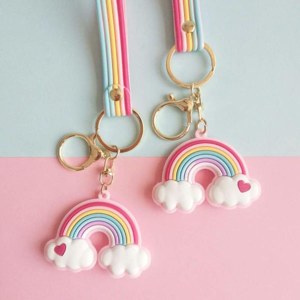keychains cute rainbow keychain personality creative girl heart colorful bag car pendant couple gift, Silver
keychains cute rainbow keychain personality creative girl heart colorful bag car pendant couple gift, Silver