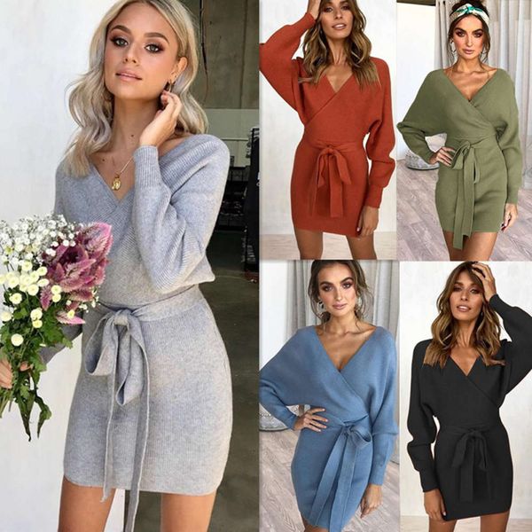 casual dresses dress lace up v-neck long sleeve un4b, Black;gray
casual dresses dress lace up v-neck long sleeve un4b, Black;gray