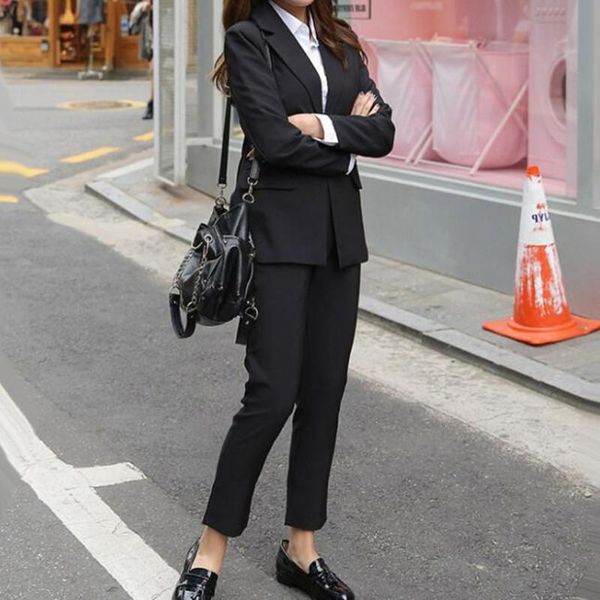 women's solid color fashion slim suit two-piece (jacket + pants) business formal office professional two piece pants, White
women's solid color fashion slim suit two-piece (jacket + pants) business formal office professional two piece pants, White